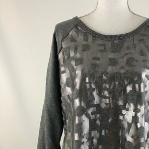 Womens GAP Long Sleeve Shirt silver Lettering